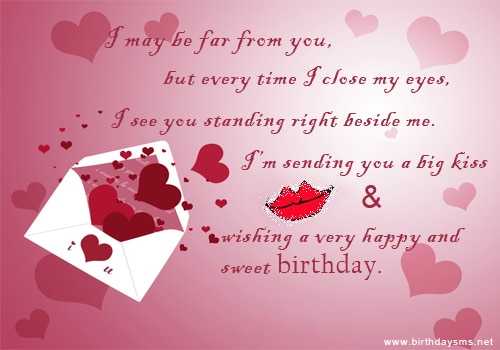 Sweet & Cute Happy Birthday Messages for Boyfriend far away - Happy ...